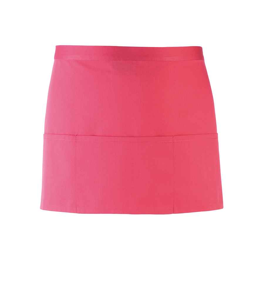 Premier 'Colours' 3 Pocket Apron in ONE Fuchsia by Premier — Custom branded clothing by Print Press, featuring premium embroidery produced in our specialist print lab in the UK.