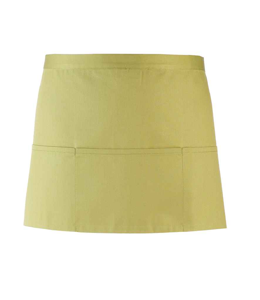 Premier 'Colours' 3 Pocket Apron in ONE Lime Green by Premier — Custom branded clothing by Print Press, featuring premium embroidery produced in our specialist print lab in the UK.