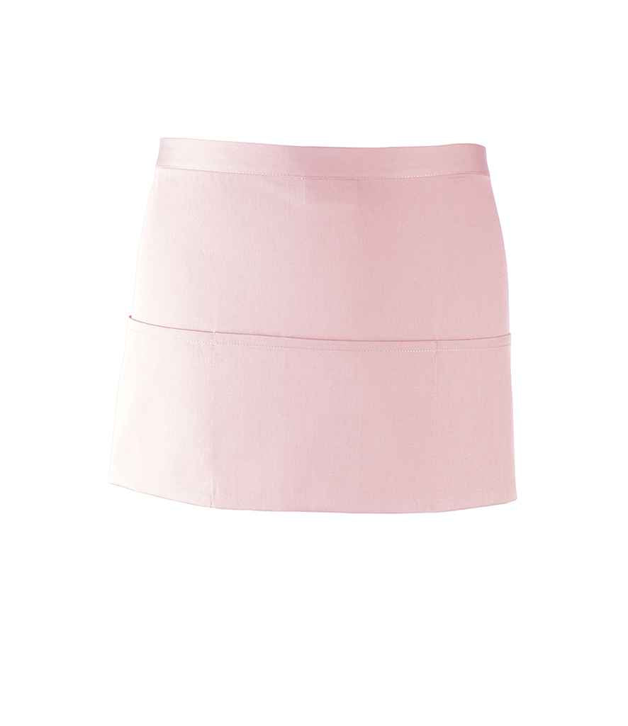 Premier 'Colours' 3 Pocket Apron in ONE Pink by Premier — Custom branded clothing by Print Press, featuring premium embroidery produced in our specialist print lab in the UK.