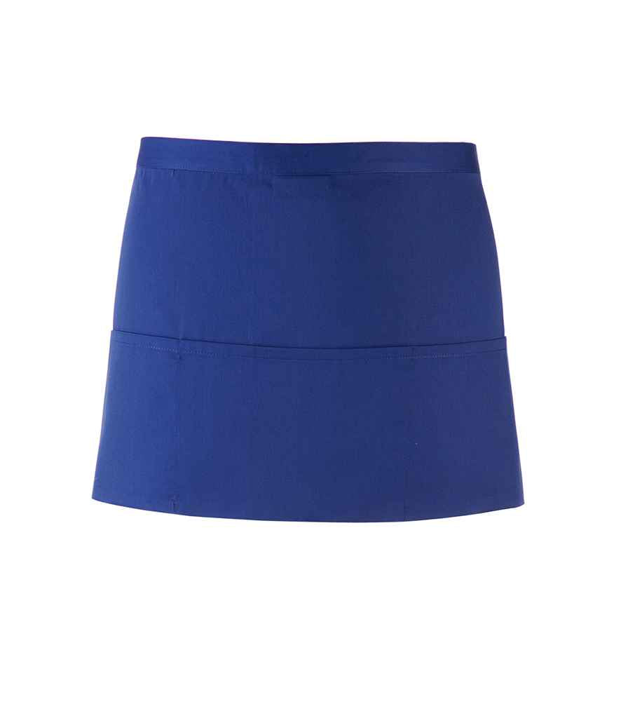 Premier 'Colours' 3 Pocket Apron in ONE Royal Blue by Premier — Custom branded clothing by Print Press, featuring premium embroidery produced in our specialist print lab in the UK.