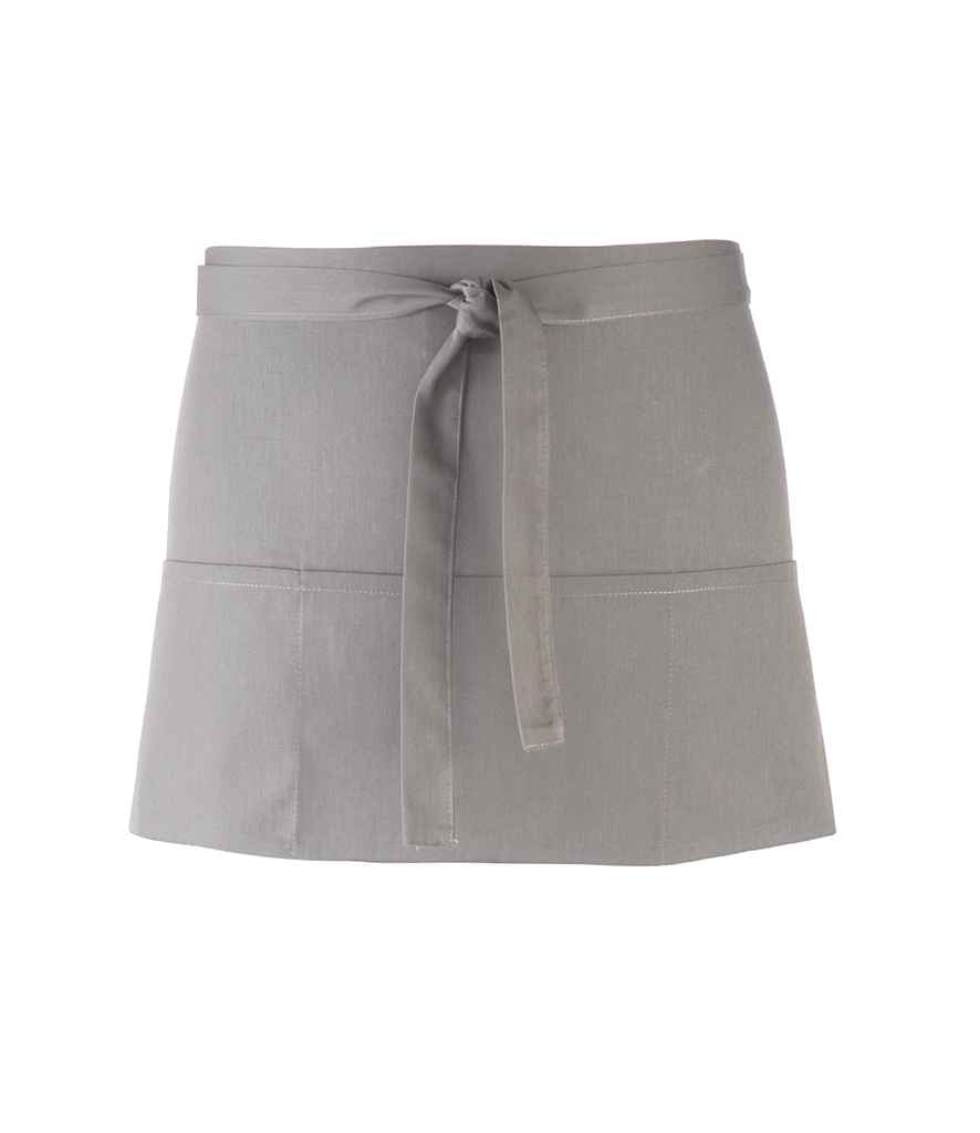 Premier 'Colours' 3 Pocket Apron in ONE Silver by Premier — Custom branded clothing by Print Press, featuring premium embroidery produced in our specialist print lab in the UK.