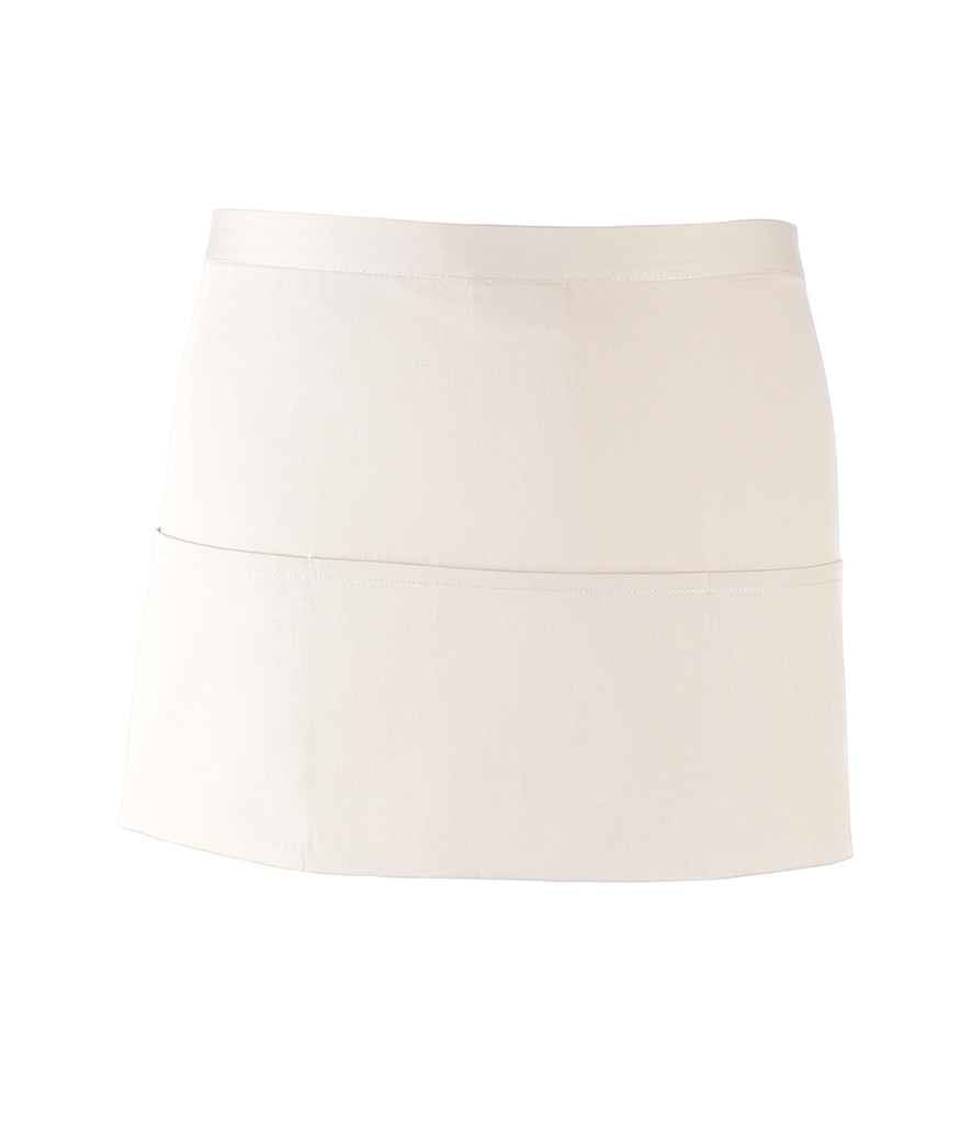 Premier 'Colours' 3 Pocket Apron in ONE White by Premier — Custom branded clothing by Print Press, featuring premium embroidery produced in our specialist print lab in the UK.