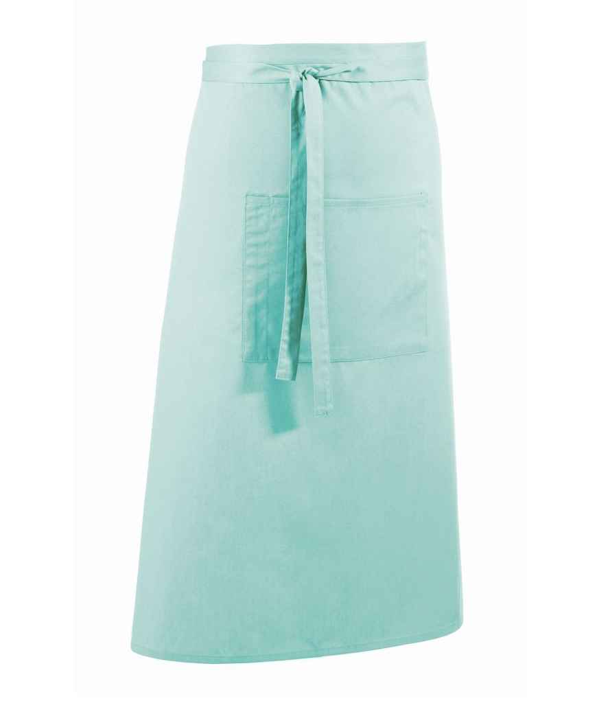 Premier 'Colours' Bar Apron in ONE Aqua by Premier — Custom branded clothing by Print Press, featuring premium embroidery produced in our specialist print lab in the UK.