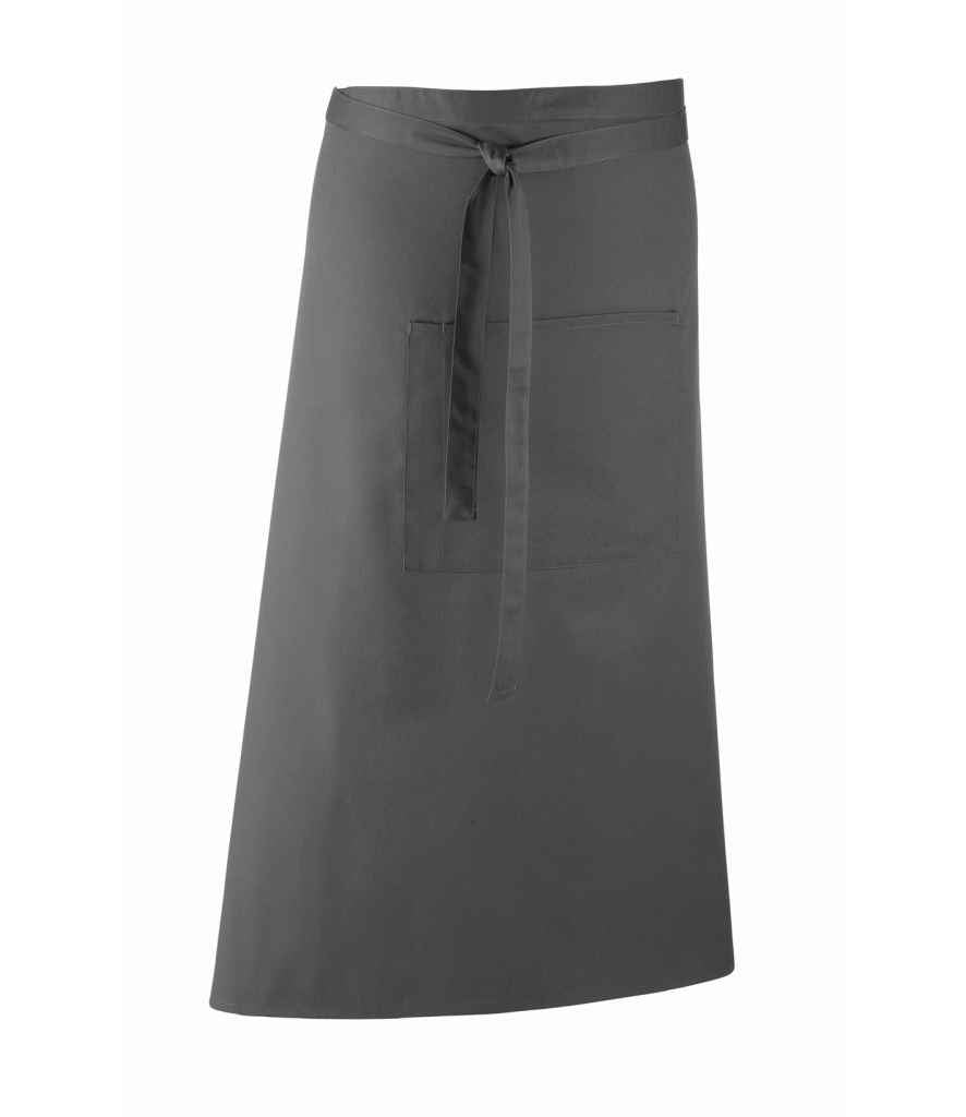 Premier 'Colours' Bar Apron in ONE Dark Grey by Premier — Custom branded clothing by Print Press, featuring premium embroidery produced in our specialist print lab in the UK.