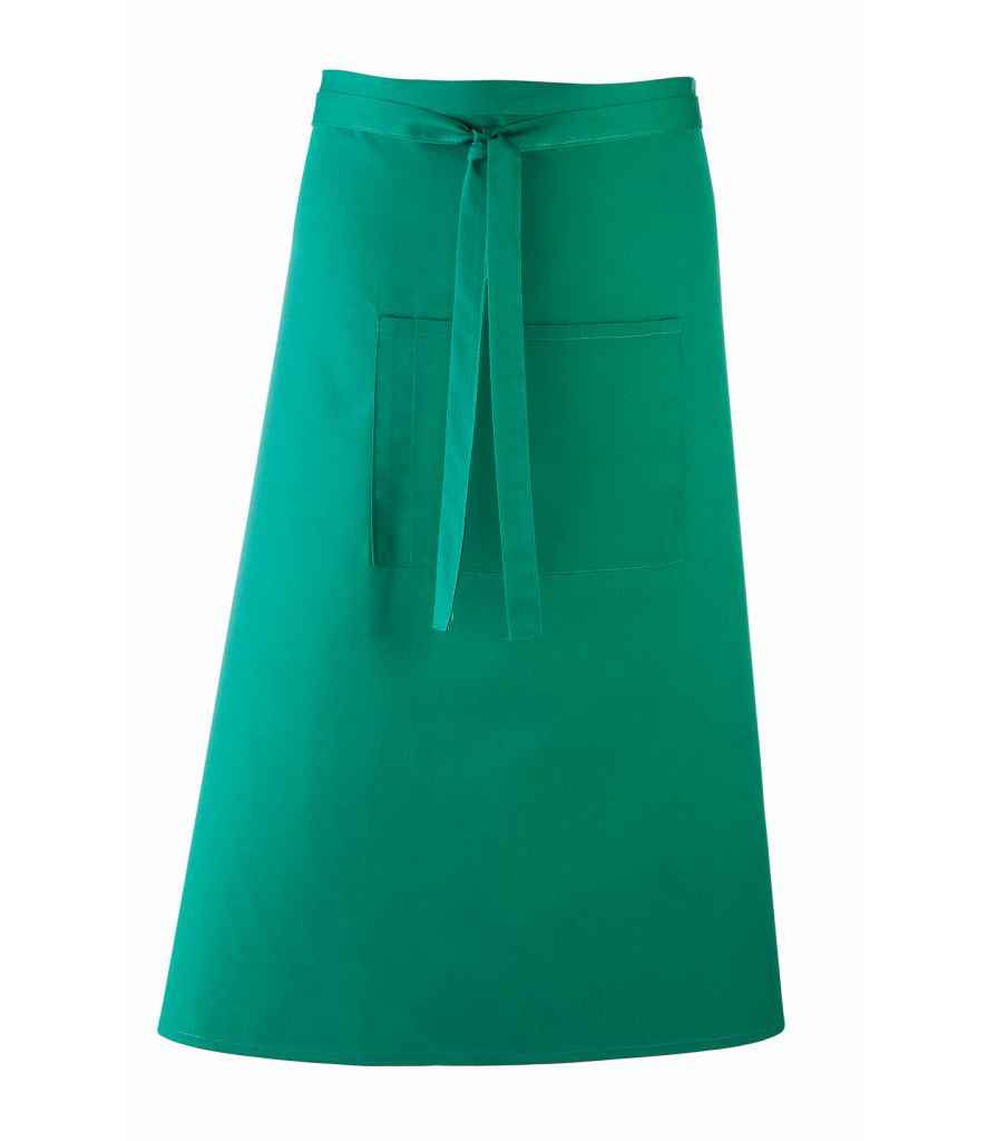 Premier 'Colours' Bar Apron in ONE Emerald by Premier — Custom branded clothing by Print Press, featuring premium embroidery produced in our specialist print lab in the UK.