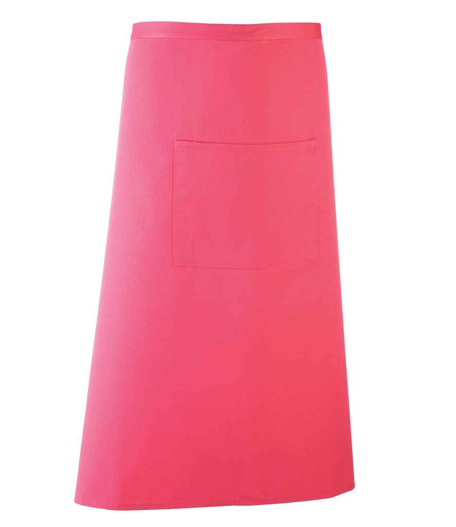 Premier 'Colours' Bar Apron in ONE Fuchsia by Premier — Custom branded clothing by Print Press, featuring premium embroidery produced in our specialist print lab in the UK.