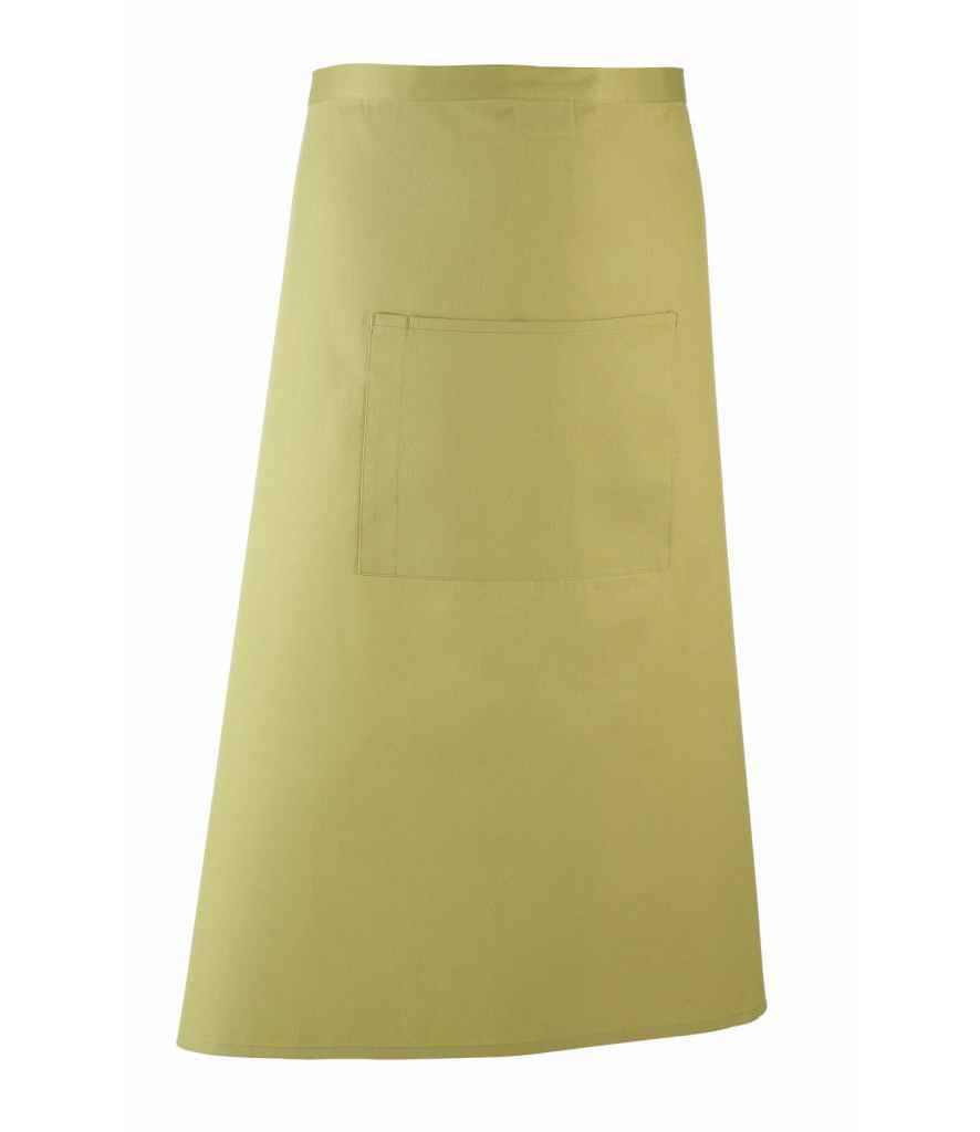 Premier 'Colours' Bar Apron in ONE Lime Green by Premier — Custom branded clothing by Print Press, featuring premium embroidery produced in our specialist print lab in the UK.