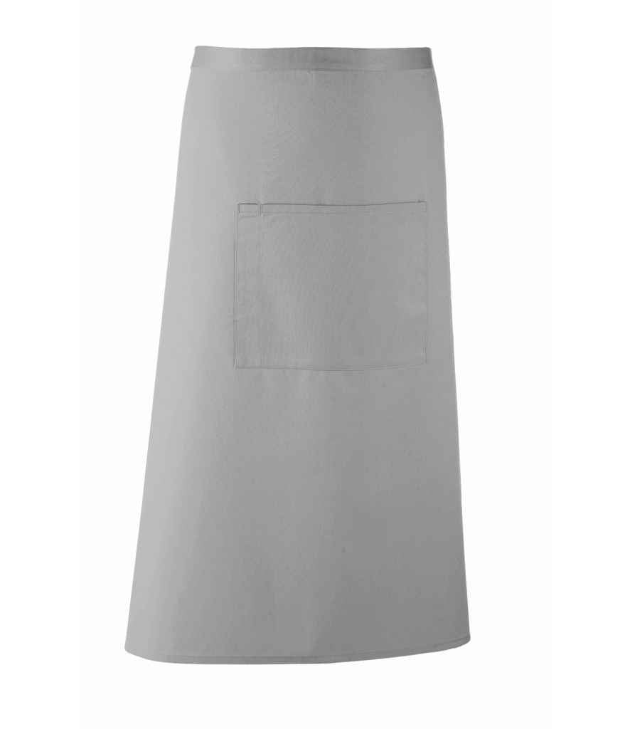 Premier 'Colours' Bar Apron in ONE Silver by Premier — Custom branded clothing by Print Press, featuring premium embroidery produced in our specialist print lab in the UK.