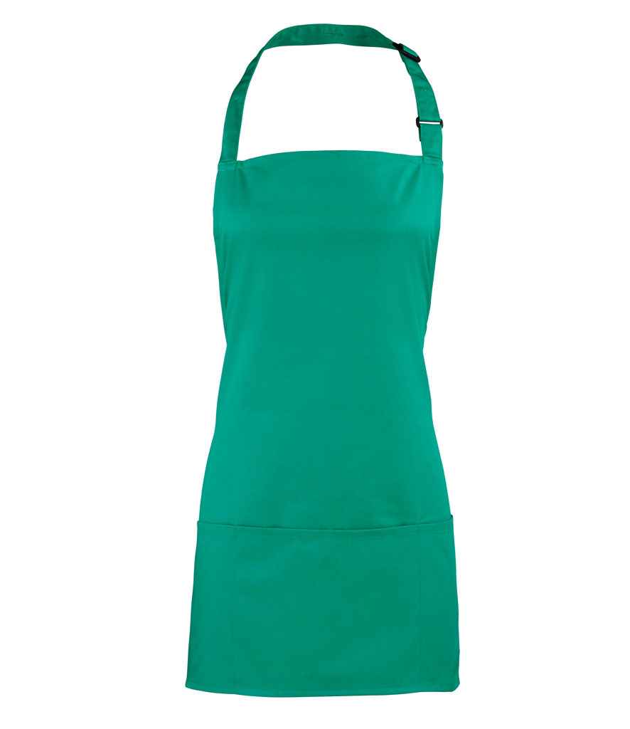 Premier 'Colours' 2-in-1 Apron in ONE Emerald by Premier — Custom branded clothing by Print Press, featuring premium embroidery produced in our specialist print lab in the UK.