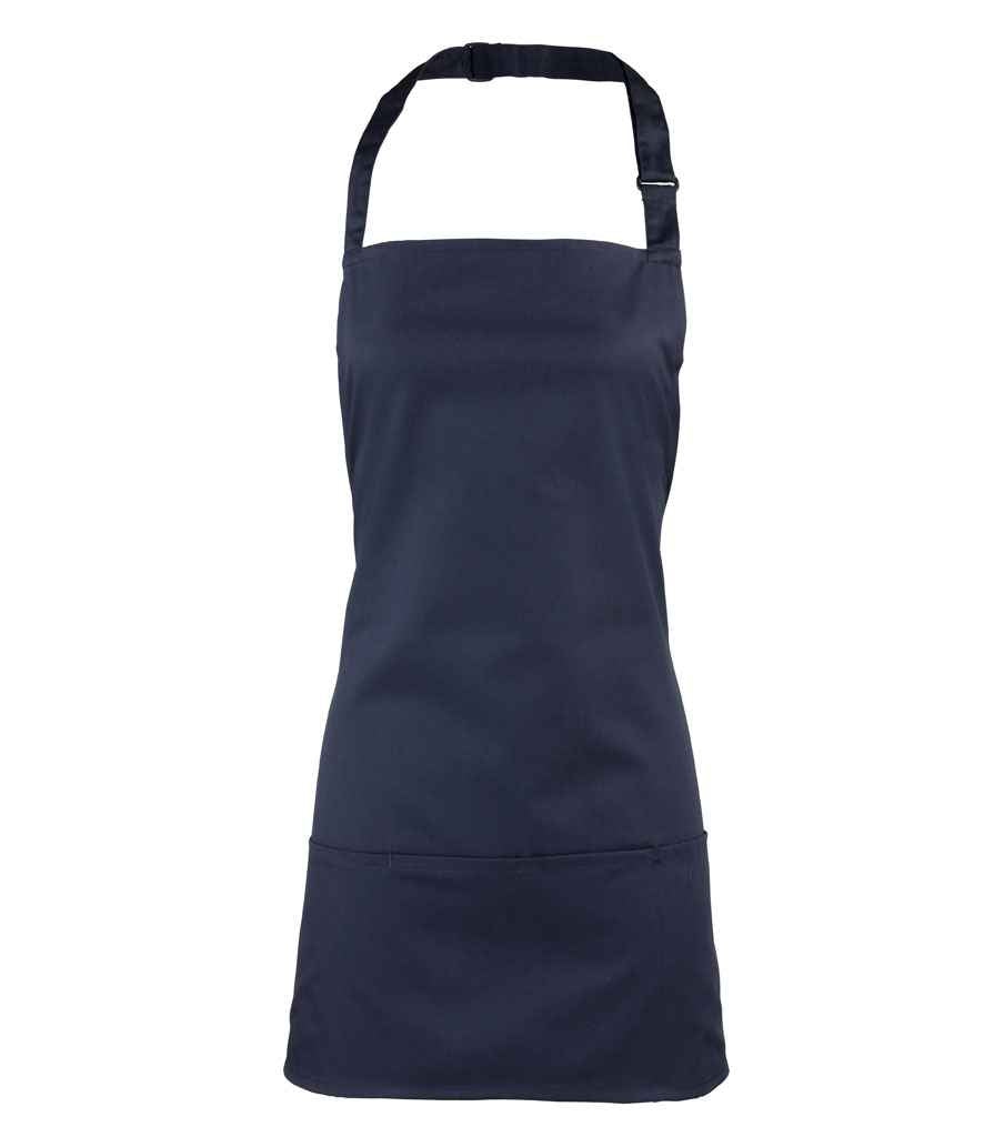 Premier 'Colours' 2-in-1 Apron in ONE Navy by Premier — Custom branded clothing by Print Press, featuring premium embroidery produced in our specialist print lab in the UK.