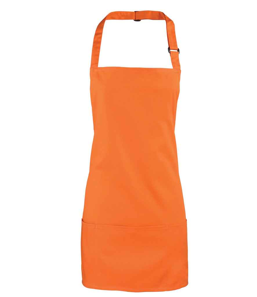 Premier 'Colours' 2-in-1 Apron in ONE Orange by Premier — Custom branded clothing by Print Press, featuring premium embroidery produced in our specialist print lab in the UK.