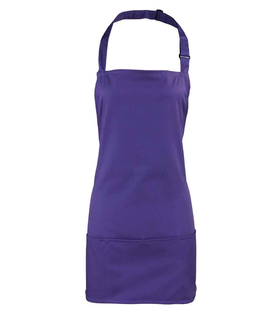 Premier 'Colours' 2-in-1 Apron in ONE Purple by Premier — Custom branded clothing by Print Press, featuring premium embroidery produced in our specialist print lab in the UK.