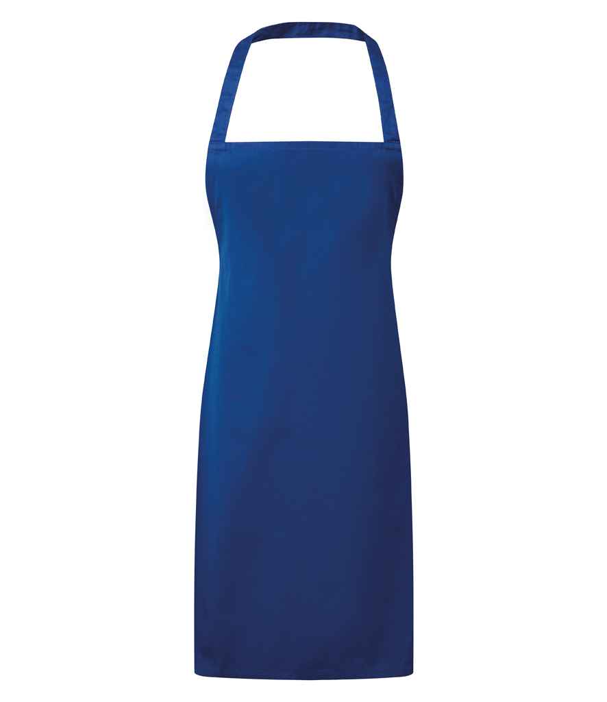 Premier Essential Bib Apron in ONE Royal Blue by Premier — Custom branded clothing by Print Press, featuring premium embroidery produced in our specialist print lab in the UK.