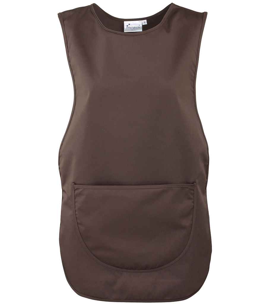 Premier Pocket Tabard in Brown by Premier — Custom branded clothing by Print Press, featuring premium embroidery produced in our specialist print lab in the UK.
