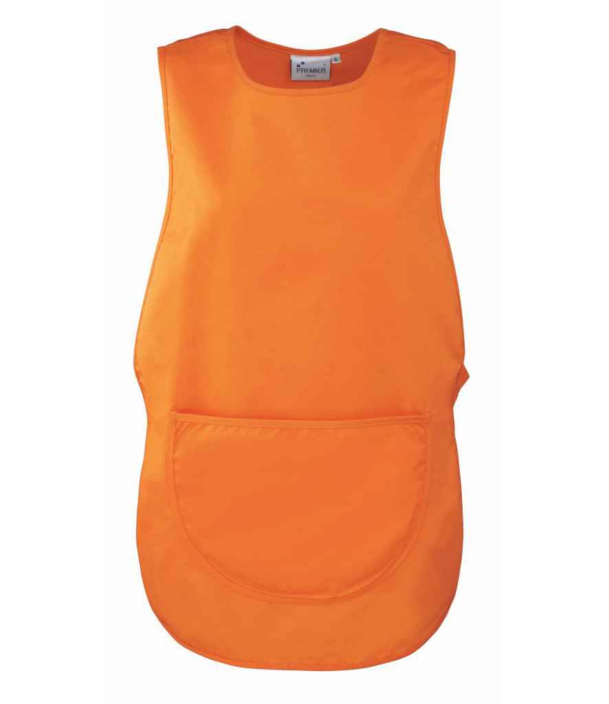 Premier Pocket Tabard in Orange by Premier — Custom branded clothing by Print Press, featuring premium embroidery produced in our specialist print lab in the UK.