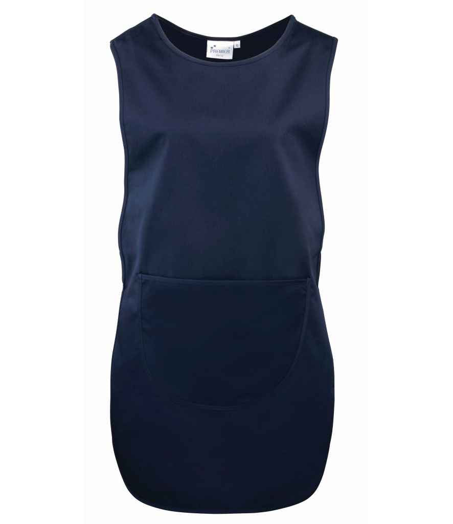 Premier Long Pocket Tabard in Navy by Premier — Custom branded clothing by Print Press, featuring premium embroidery produced in our specialist print lab in the UK.