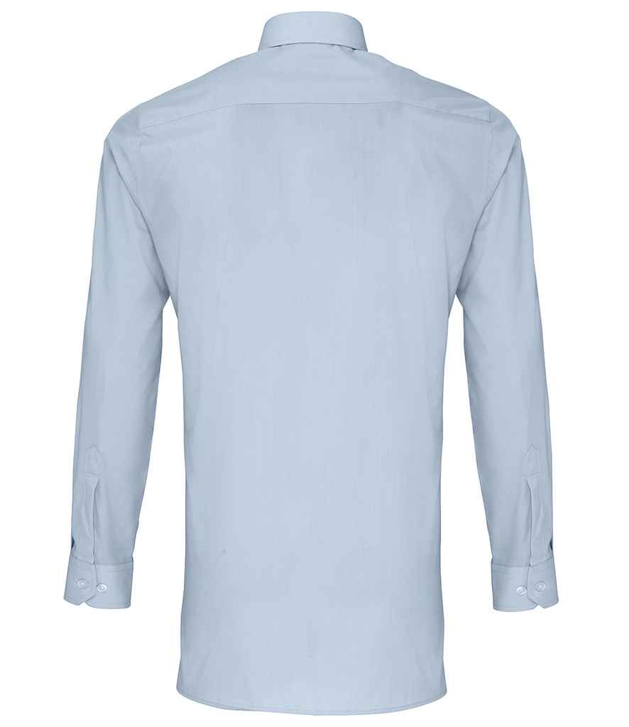 Premier Long Sleeve Fitted Poplin Shirt in by Premier — Custom branded clothing by Print Press, featuring premium embroidery produced in our specialist print lab in the UK.