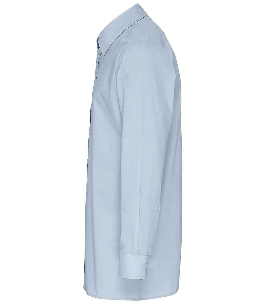 Premier Long Sleeve Fitted Poplin Shirt in by Premier — Custom branded clothing by Print Press, featuring premium embroidery produced in our specialist print lab in the UK.