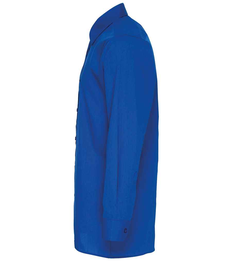 Premier Long Sleeve Fitted Poplin Shirt in by Premier — Custom branded clothing by Print Press, featuring premium embroidery produced in our specialist print lab in the UK.