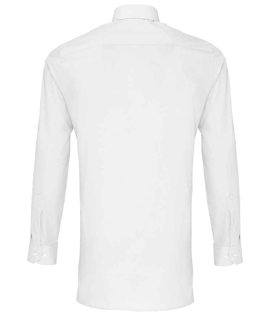 Premier Long Sleeve Fitted Poplin Shirt in by Premier — Custom branded clothing by Print Press, featuring premium embroidery produced in our specialist print lab in the UK.