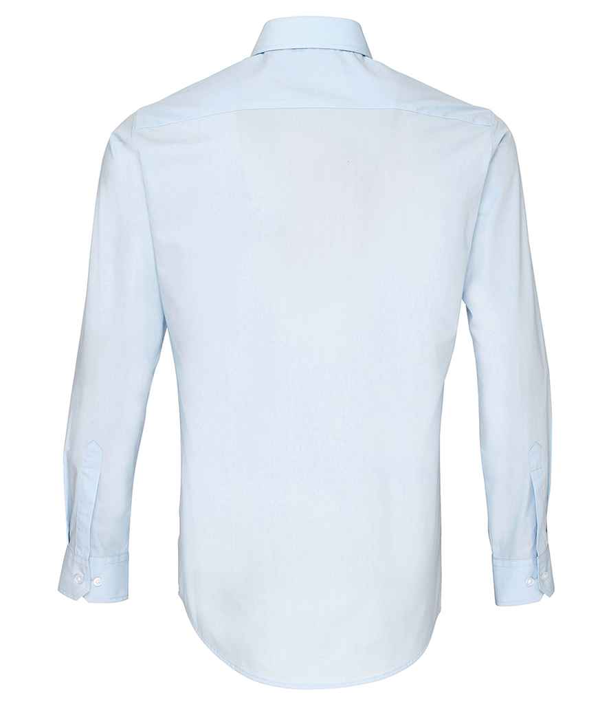 Premier Supreme Long Sleeve Poplin Shirt in by Premier — Custom branded clothing by Print Press, featuring premium embroidery produced in our specialist print lab in the UK.