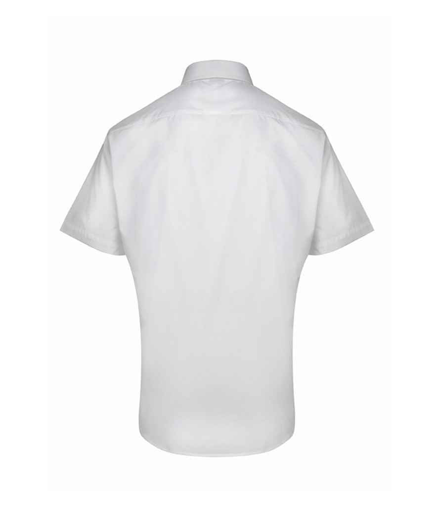 Premier Supreme Short Sleeve Poplin Shirt in by Premier — Custom branded clothing by Print Press, featuring premium embroidery produced in our specialist print lab in the UK.