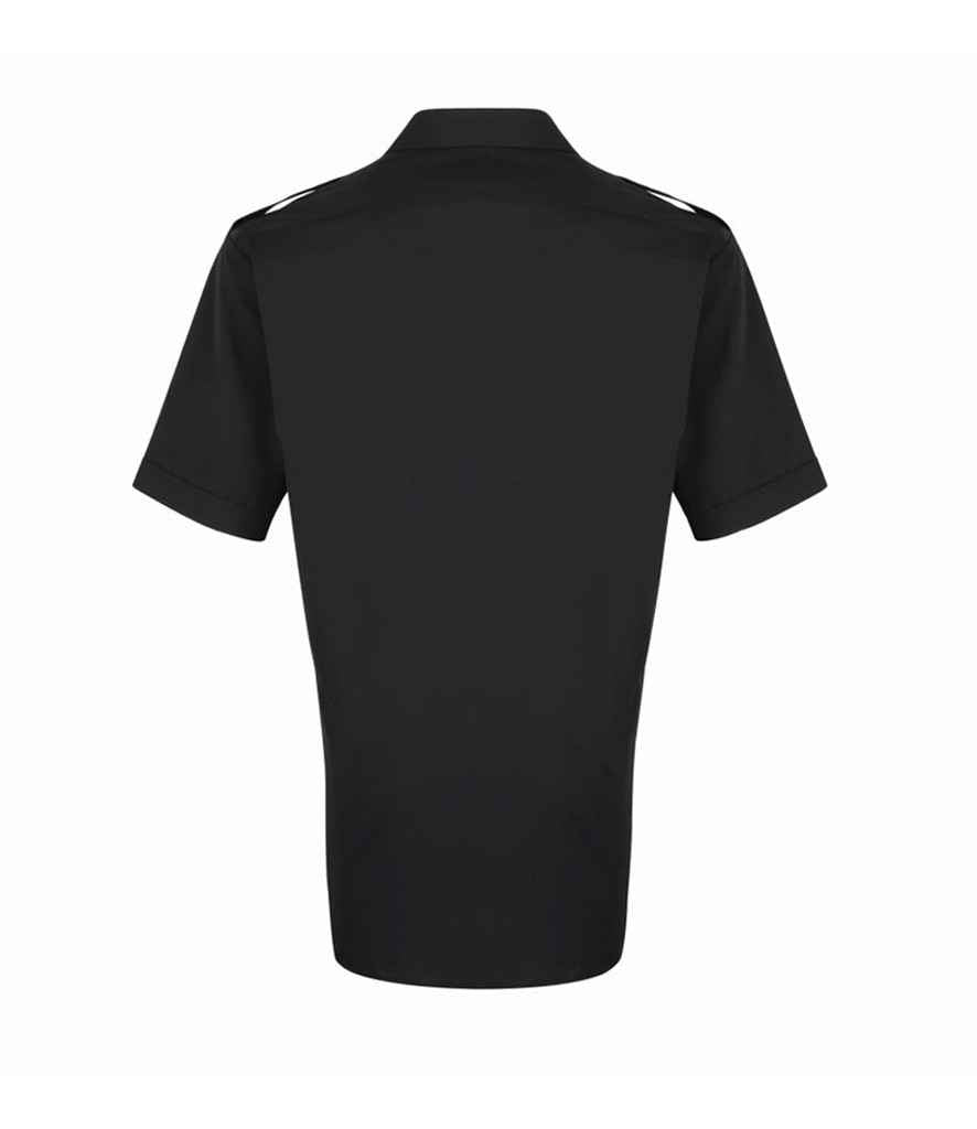 Premier Short Sleeve Pilot Shirt in by Premier — Custom branded clothing by Print Press, featuring premium embroidery produced in our specialist print lab in the UK.