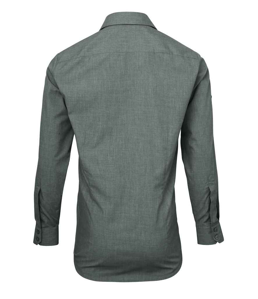 Premier Cross-Dye Roll Sleeve Shirt in by Premier — Custom branded clothing by Print Press, featuring premium embroidery produced in our specialist print lab in the UK.