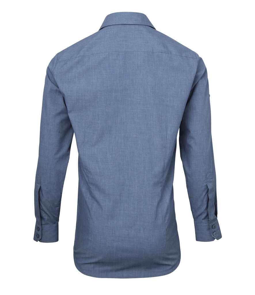 Premier Cross-Dye Roll Sleeve Shirt in by Premier — Custom branded clothing by Print Press, featuring premium embroidery produced in our specialist print lab in the UK.