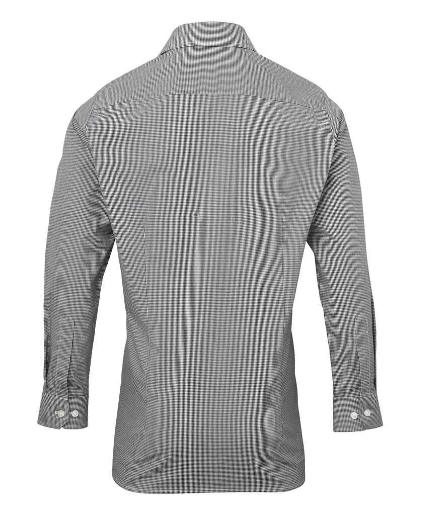 Premier Gingham Long Sleeve Shirt in by Premier — Custom branded clothing by Print Press, featuring premium embroidery produced in our specialist print lab in the UK.