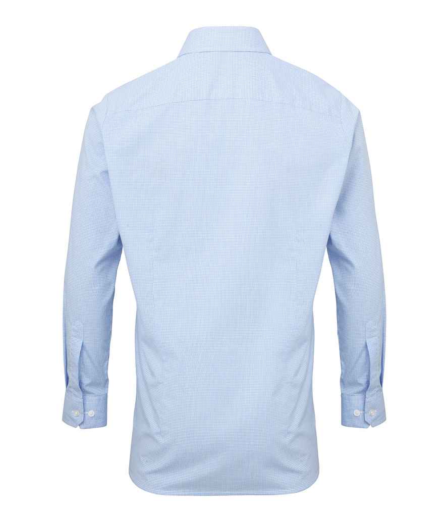 Premier Gingham Long Sleeve Shirt in by Premier — Custom branded clothing by Print Press, featuring premium embroidery produced in our specialist print lab in the UK.