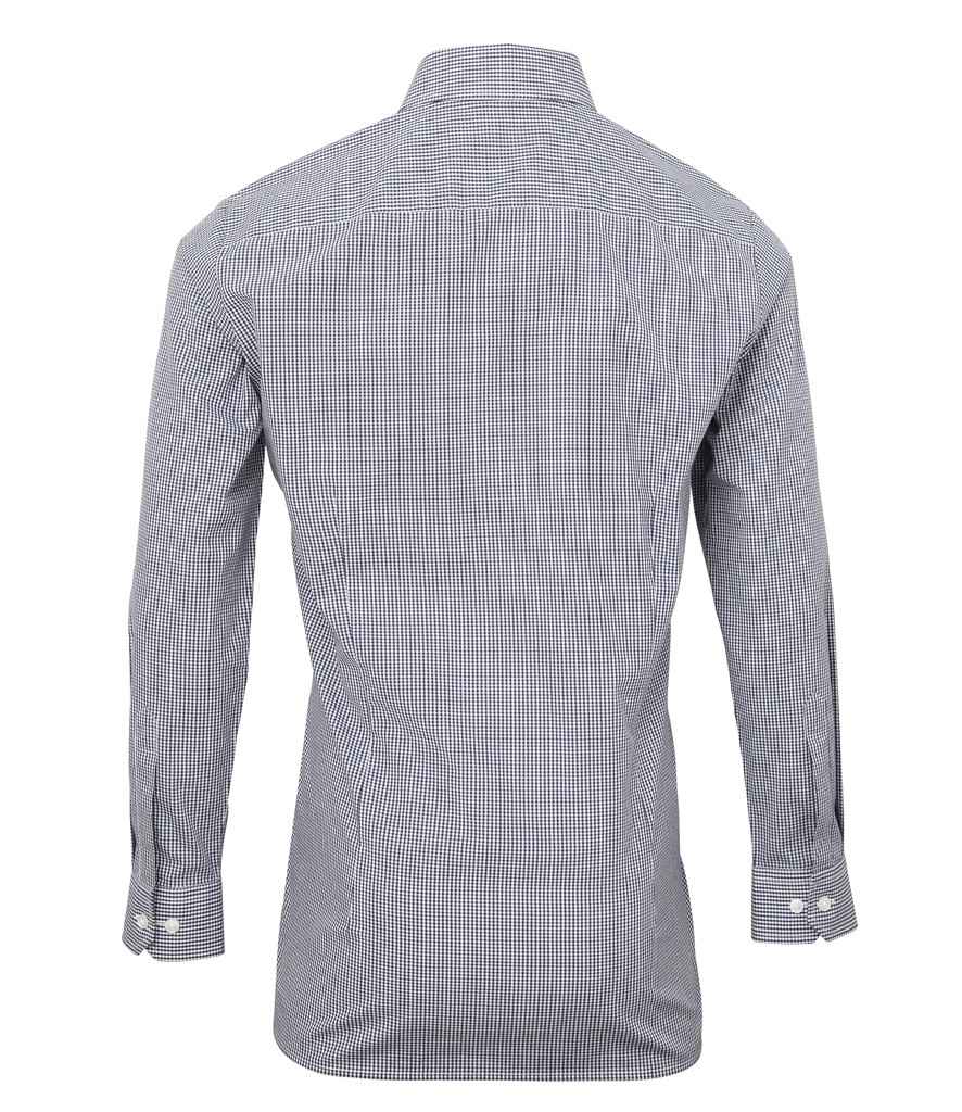 Premier Gingham Long Sleeve Shirt in by Premier — Custom branded clothing by Print Press, featuring premium embroidery produced in our specialist print lab in the UK.