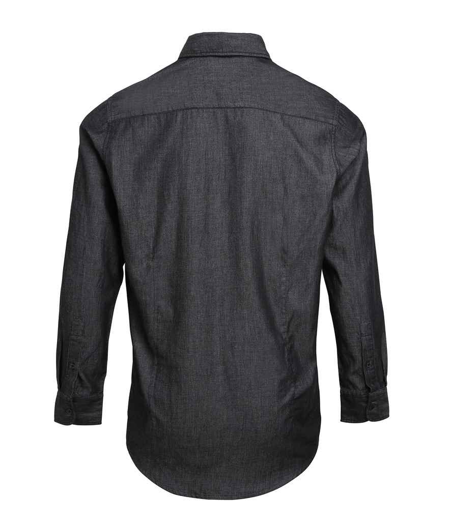 Premier Jeans Stitch Denim Shirt in by Premier — Custom branded clothing by Print Press, featuring premium embroidery produced in our specialist print lab in the UK.
