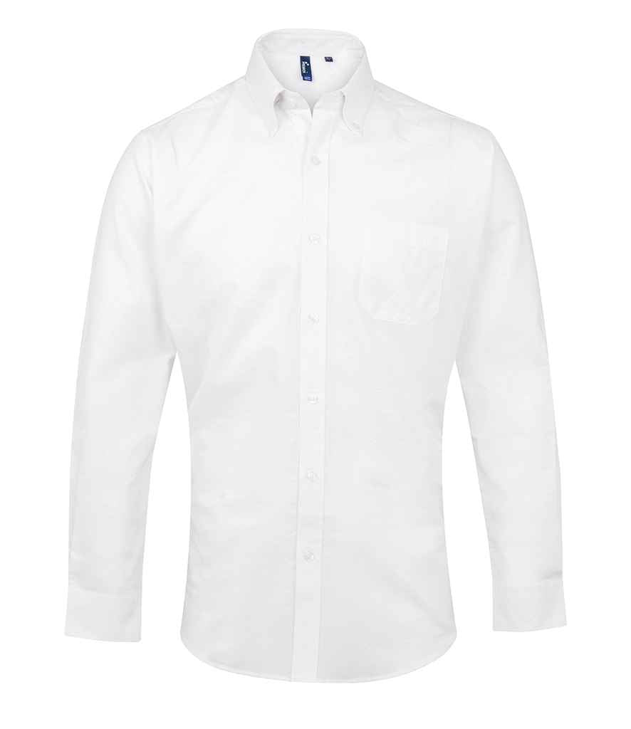 Premier Signature Long Sleeve Oxford Shirt in by Premier — Custom branded clothing by Print Press, featuring premium embroidery produced in our specialist print lab in the UK.