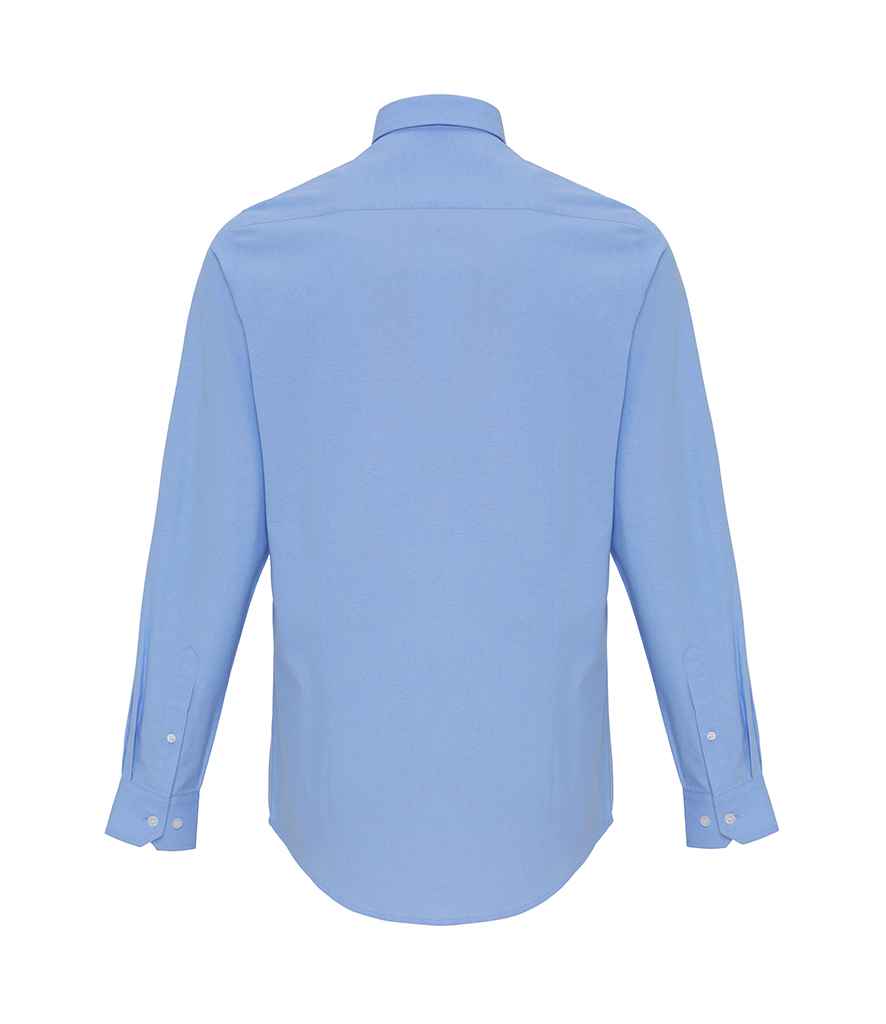 Premier Long Sleeve Striped Oxford Shirt in by Premier — Custom branded clothing by Print Press, featuring premium embroidery produced in our specialist print lab in the UK.