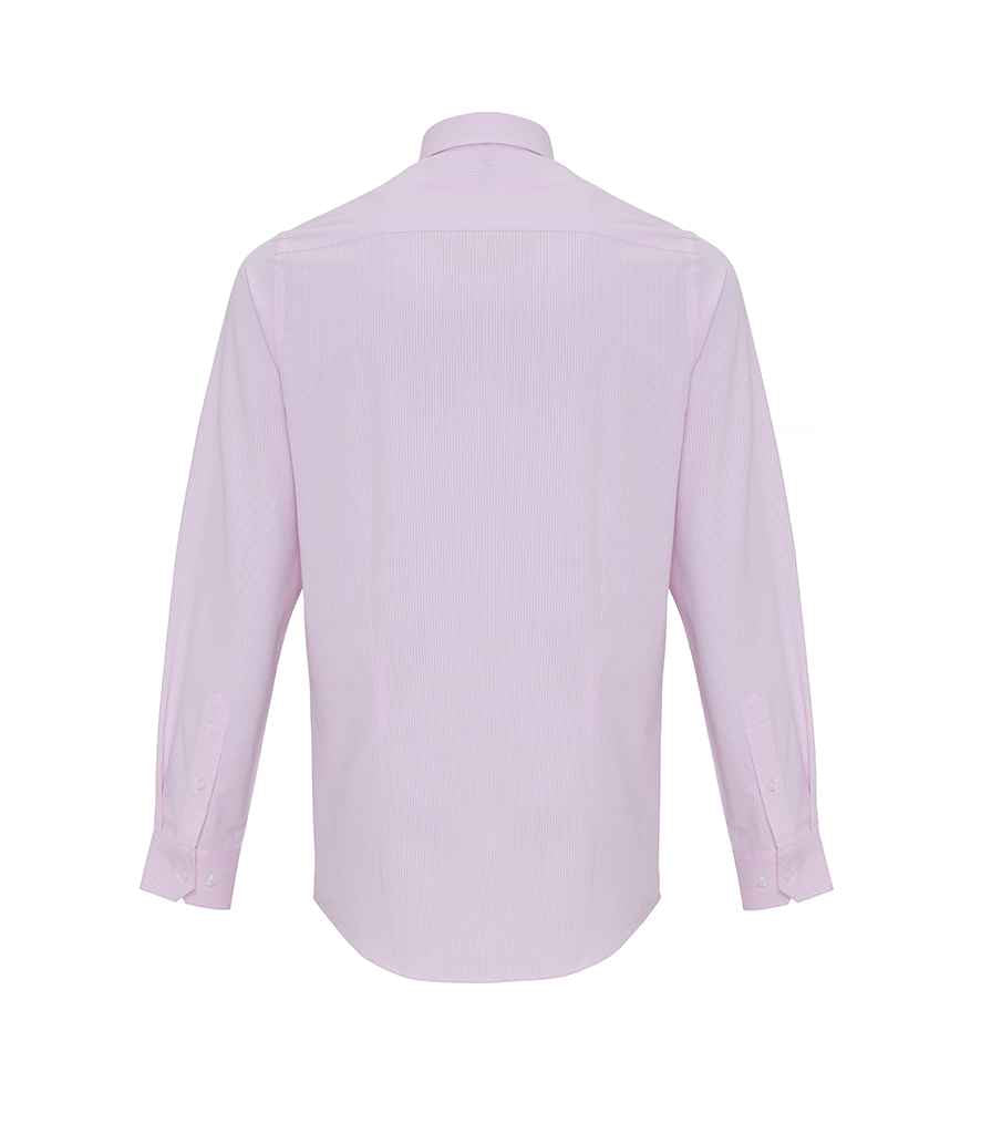 Premier Long Sleeve Striped Oxford Shirt in by Premier — Custom branded clothing by Print Press, featuring premium embroidery produced in our specialist print lab in the UK.