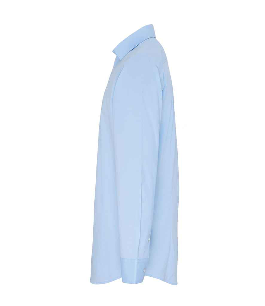 Premier Long Sleeve Stretch Fit Poplin Shirt in by Premier — Custom branded clothing by Print Press, featuring premium embroidery produced in our specialist print lab in the UK.