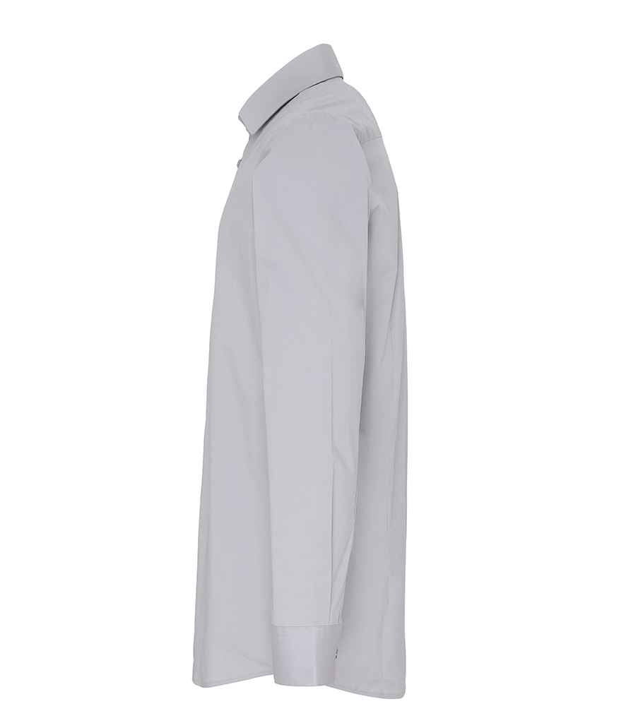 Premier Long Sleeve Stretch Fit Poplin Shirt in by Premier — Custom branded clothing by Print Press, featuring premium embroidery produced in our specialist print lab in the UK.