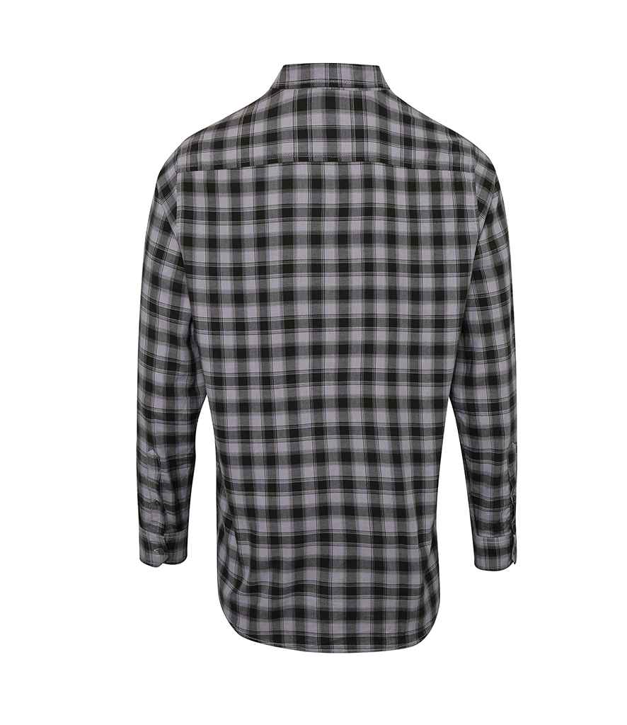 Premier Mulligan Check Long Sleeve Shirt in by Premier — Custom branded clothing by Print Press, featuring premium embroidery produced in our specialist print lab in the UK.