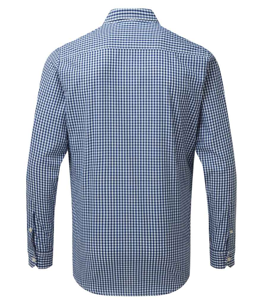 Premier Maxton Check Long Sleeve Shirt in by Premier — Custom branded clothing by Print Press, featuring premium embroidery produced in our specialist print lab in the UK.