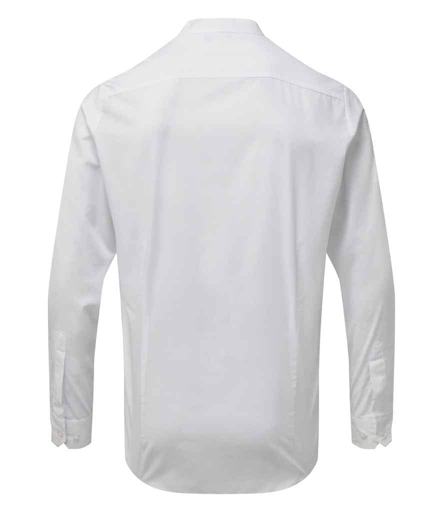 Premier Long Sleeve Grandad Shirt in by Premier — Custom branded clothing by Print Press, featuring premium embroidery produced in our specialist print lab in the UK.