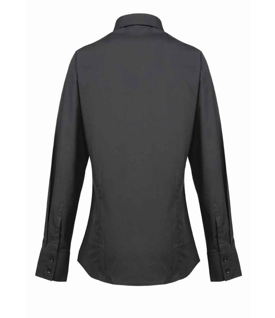 Premier Ladies Supreme Long Sleeve Poplin Shirt in by Premier — Custom branded clothing by Print Press, featuring premium embroidery produced in our specialist print lab in the UK.