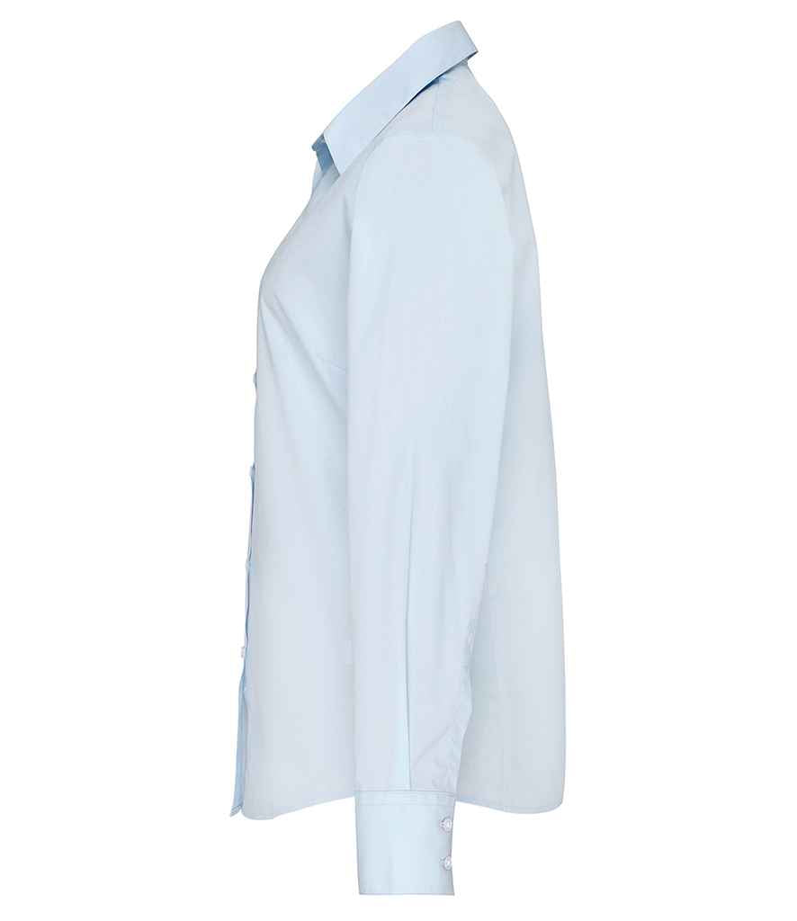 Premier Ladies Supreme Long Sleeve Poplin Shirt in by Premier — Custom branded clothing by Print Press, featuring premium embroidery produced in our specialist print lab in the UK.