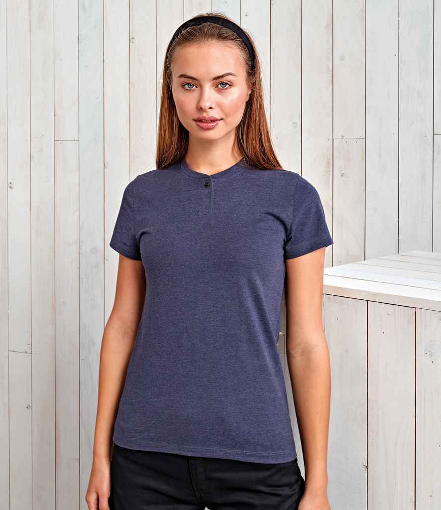Premier Ladies Comis Sustainable T-Shirt in Navy Marl by Premier — Custom branded clothing by Print Press, featuring premium embroidery produced in our specialist print lab in the UK.
