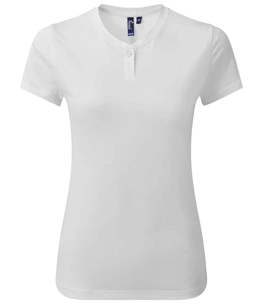 Premier Ladies Comis Sustainable T-Shirt in White by Premier — Custom branded clothing by Print Press, featuring premium embroidery produced in our specialist print lab in the UK.