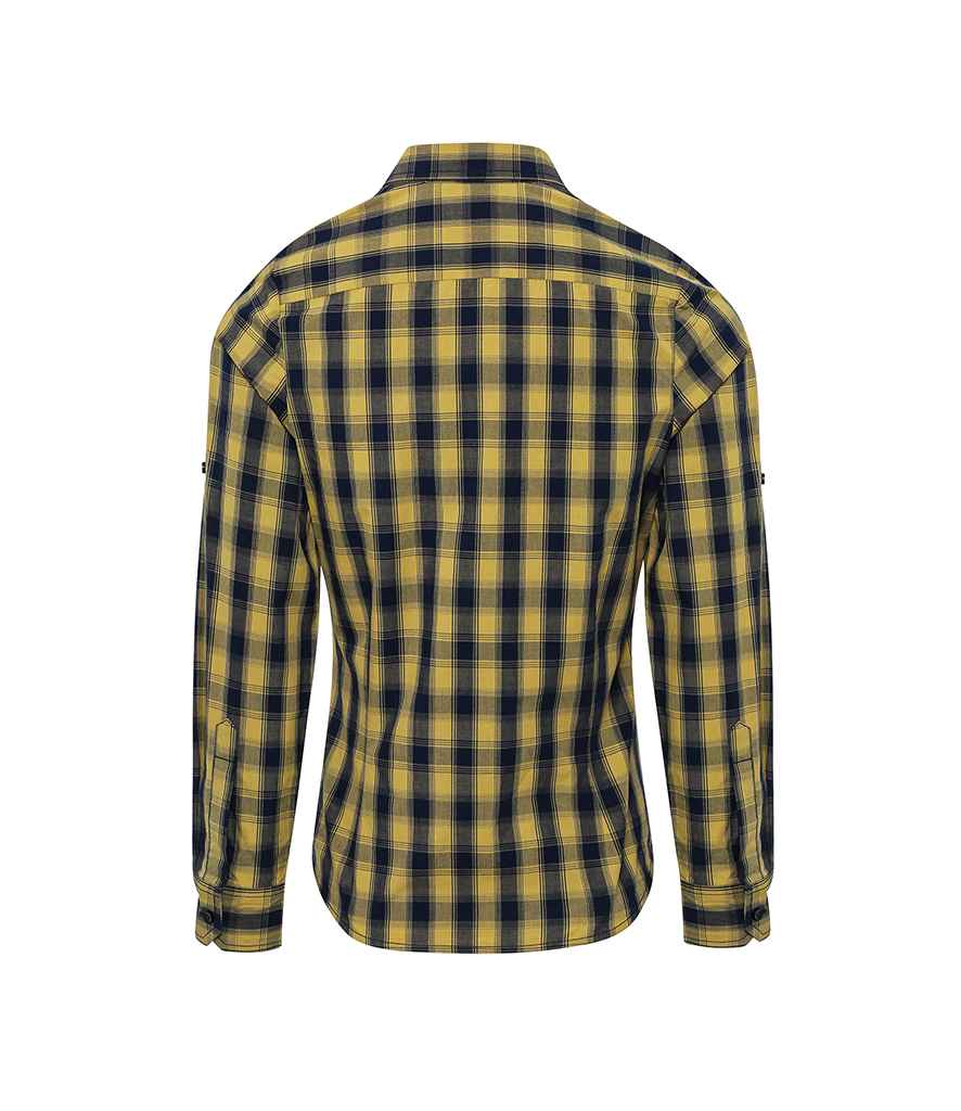 Premier Ladies Mulligan Check Long Sleeve Shirt in by Premier — Custom branded clothing by Print Press, featuring premium embroidery produced in our specialist print lab in the UK.