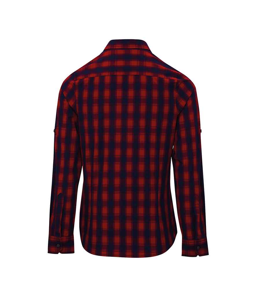 Premier Ladies Mulligan Check Long Sleeve Shirt in by Premier — Custom branded clothing by Print Press, featuring premium embroidery produced in our specialist print lab in the UK.