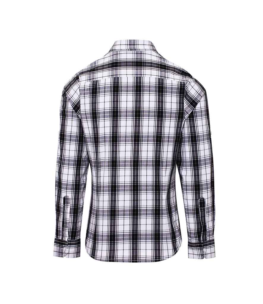 Premier Ladies Ginmill Check Long Sleeve Shirt in by Premier — Custom branded clothing by Print Press, featuring premium embroidery produced in our specialist print lab in the UK.