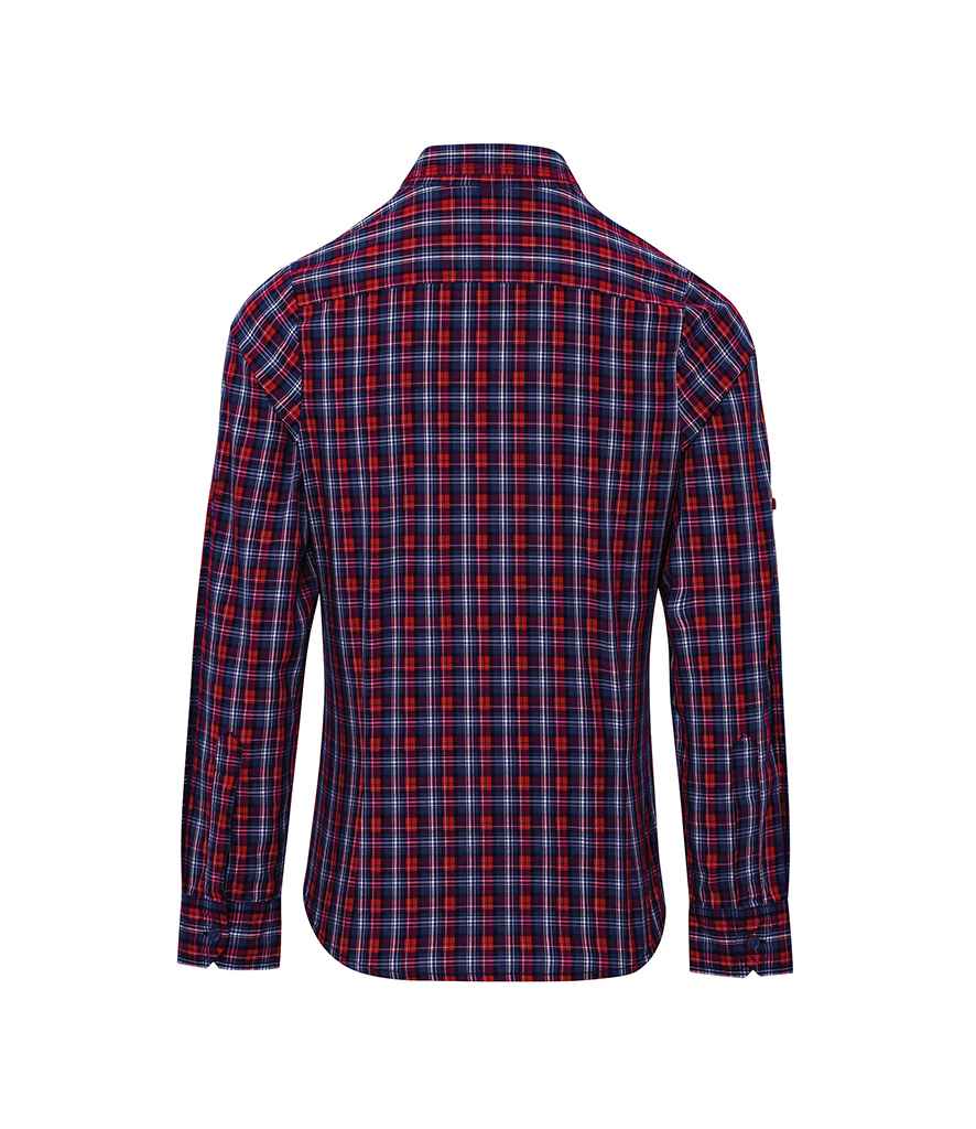 Premier Ladies Sidehill Check Long Sleeve Shirt in by Premier — Custom branded clothing by Print Press, featuring premium embroidery produced in our specialist print lab in the UK.
