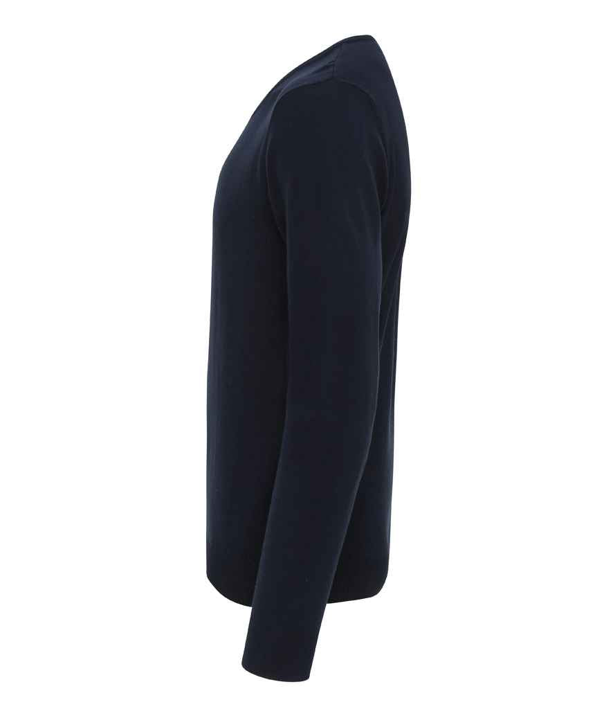 Premier Essential Acrylic V Neck Sweater in by Premier — Custom branded clothing by Print Press, featuring premium embroidery produced in our specialist print lab in the UK.